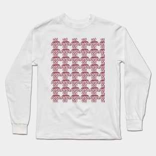 Elegant seamless pattern with Crimson color Long Sleeve T-Shirt